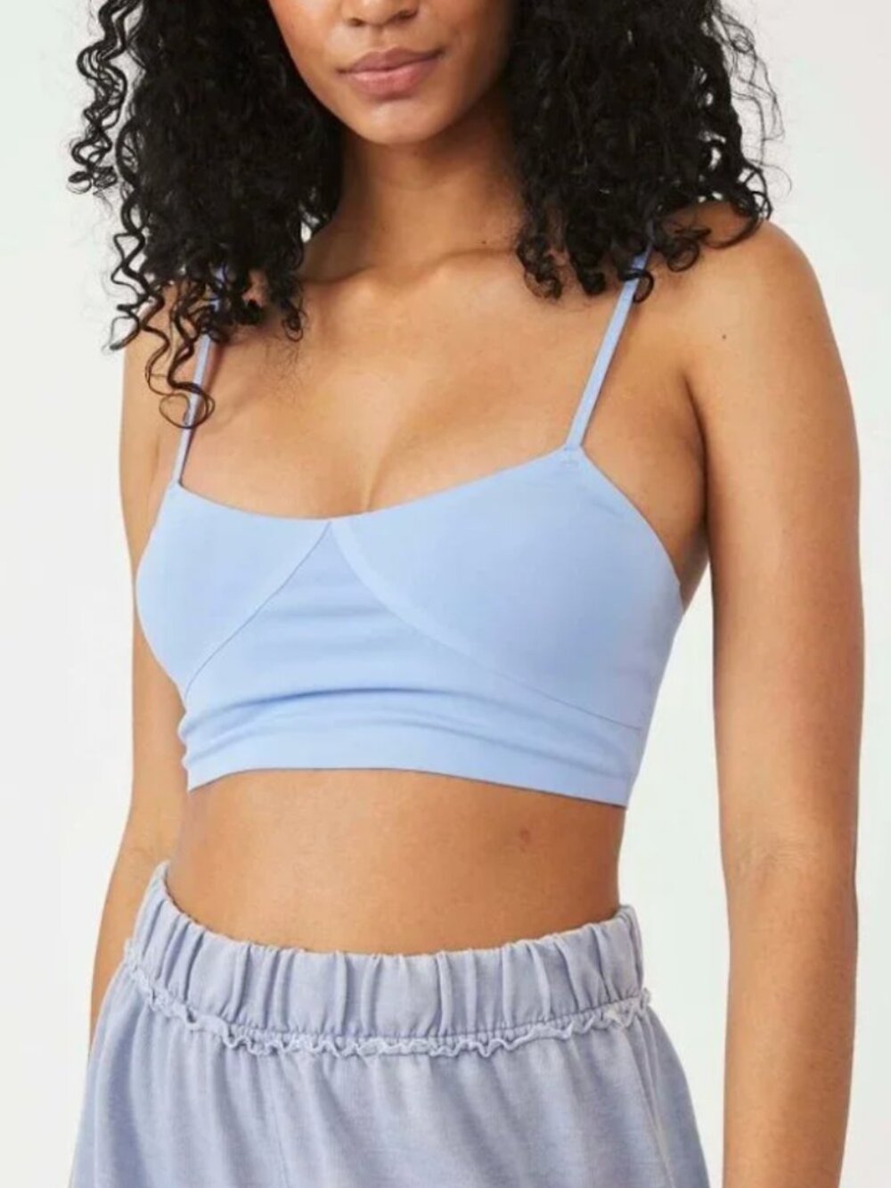 Intimately Free People Brinley Cutout Longline Bralette in Brighter Days L NWT
